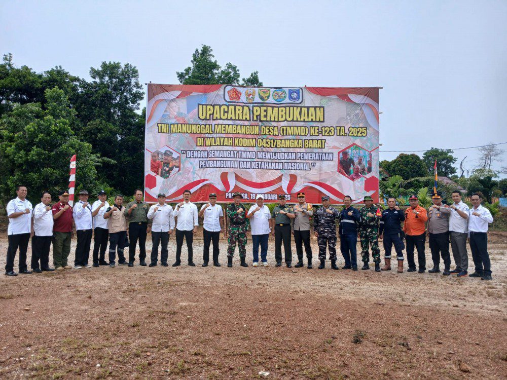 Sinergi dengan TNI, PT Timah Dukung Program TMMD ke 123 di Bangka Barat 