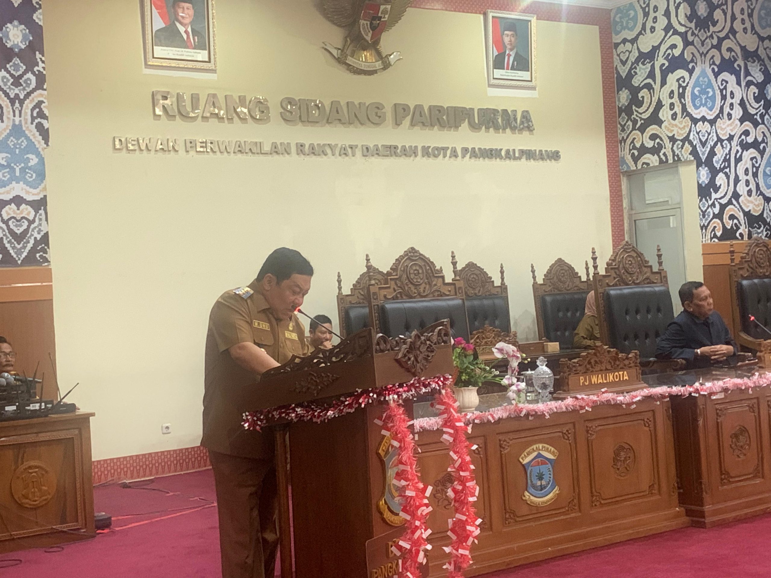 PJ walikota Pangkalpinang memberikan sambutan 